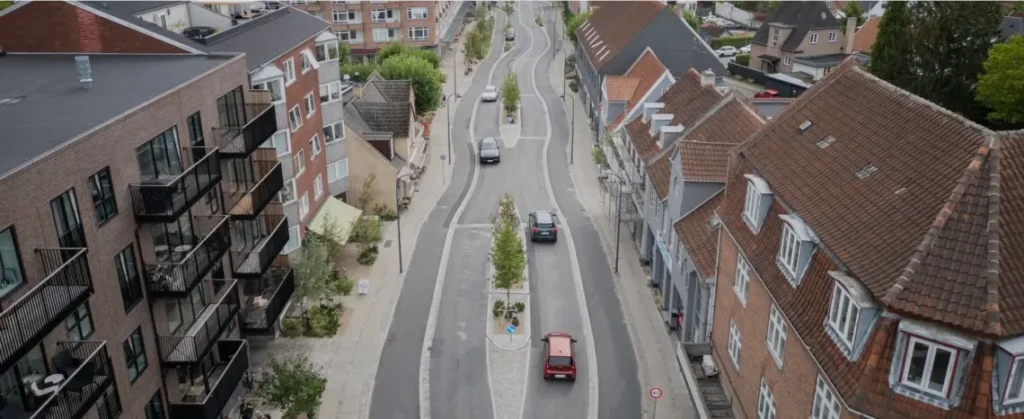 Søborg Hovedgade, en livlig gade i Søborg