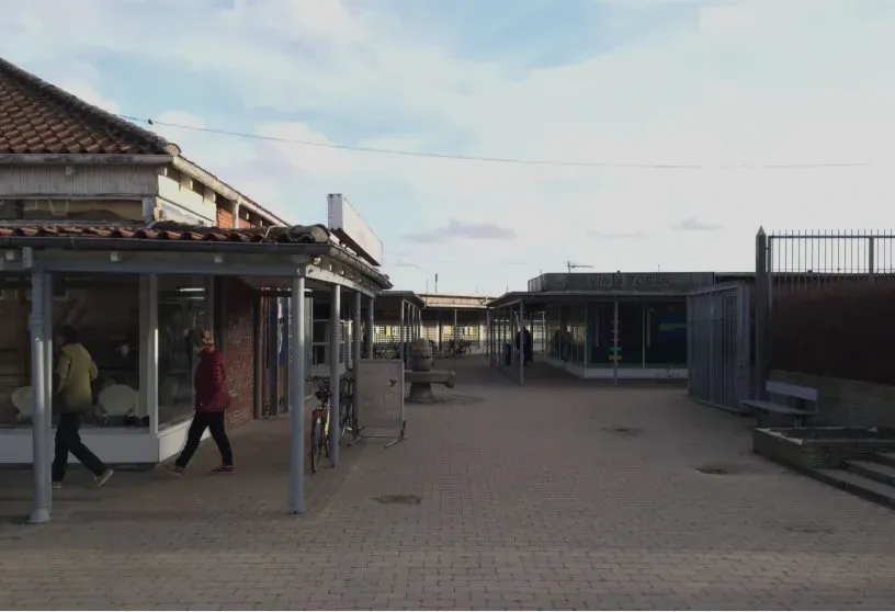 Skovlunde Centret med butikker som SuperBrugsen